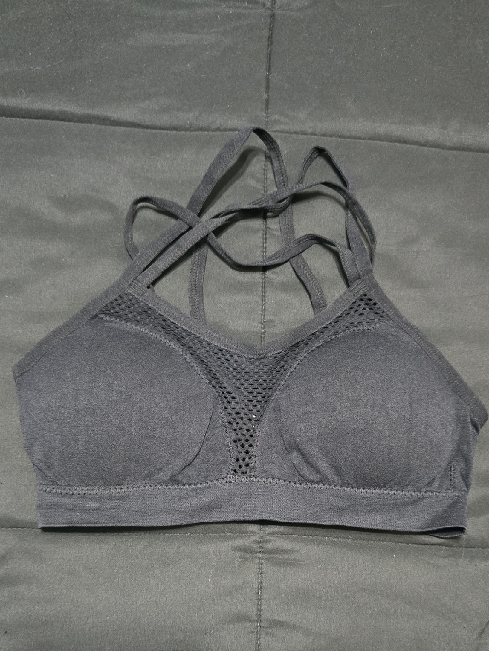 Black Strappy Mesh Bralette